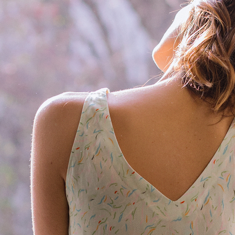 Nêge Paris - Robe jour nuit vert d'eau en 100% tencel lyocell certifié oeko-tex