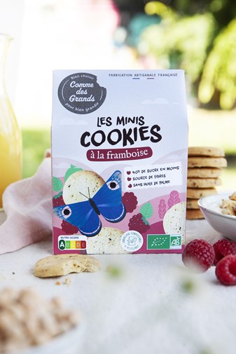 Mini Cookies Framboise Nutriscore A - 140g