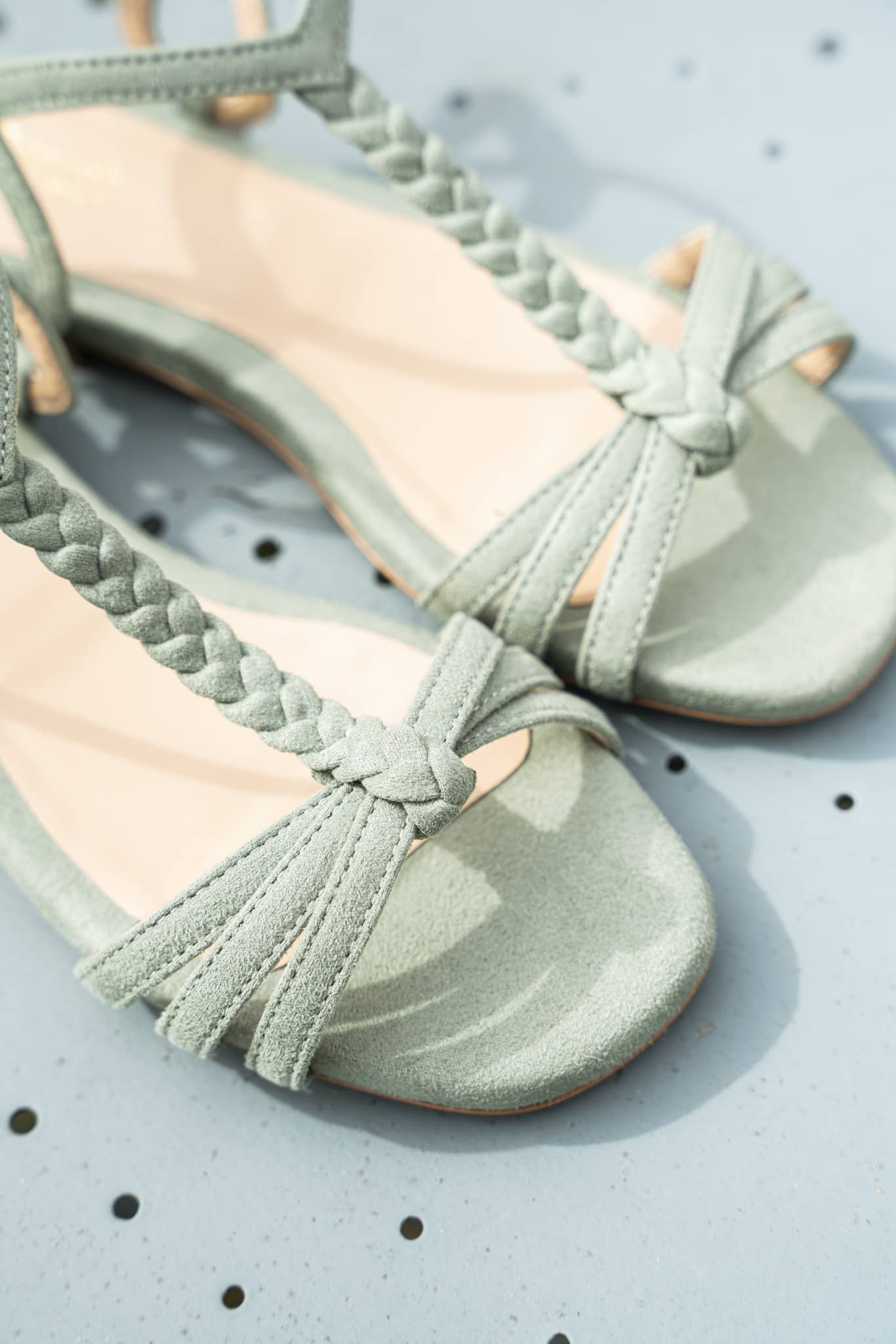 sandales plates Durance sauge 100% recyclées, végétales et naturelles