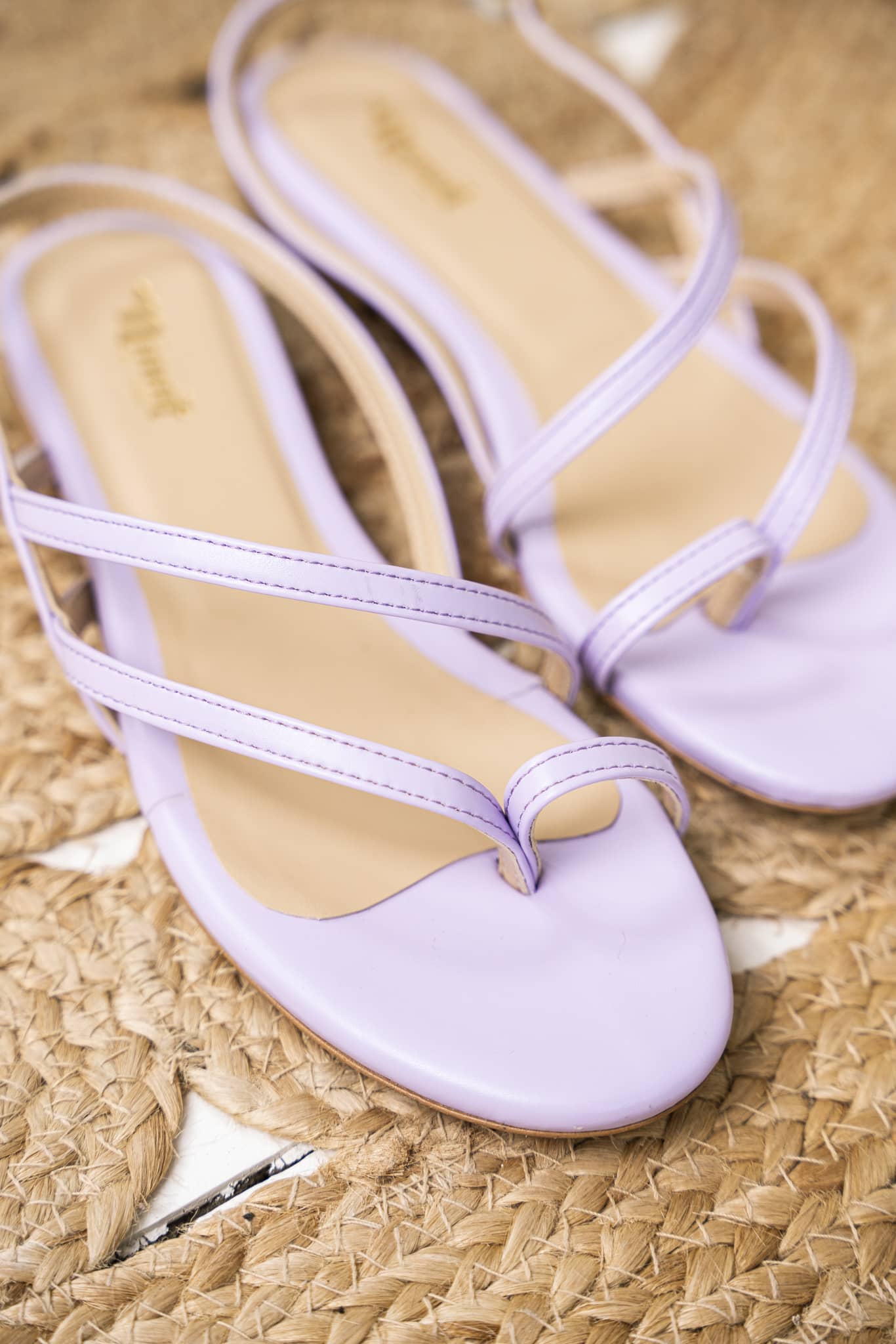 sandales plates Provence lavande 100% recyclées, végétales et naturelles