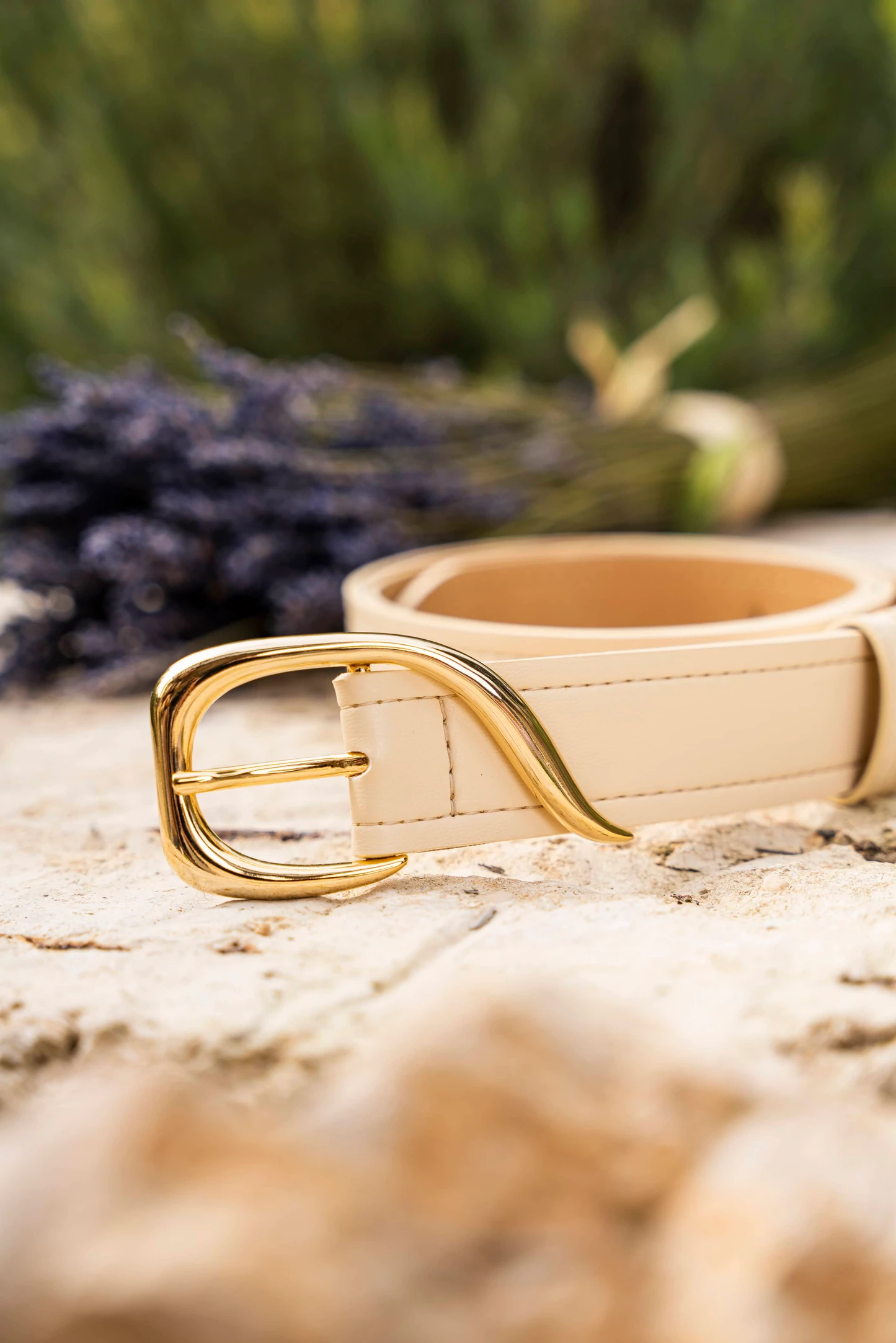 ceinture Virgule crème 100% recyclée, végétale et naturelle