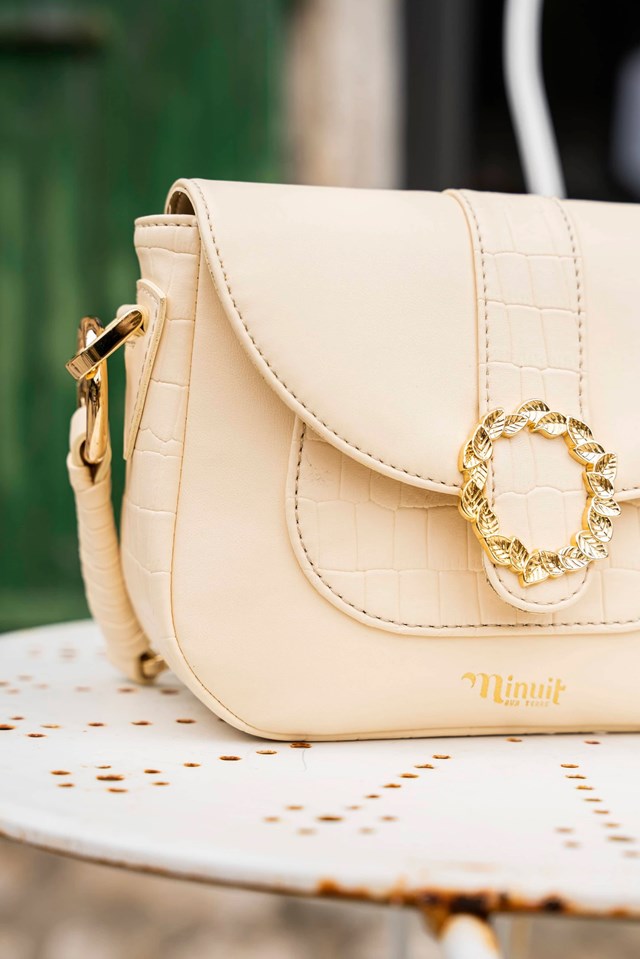 sac Mira croco crème 100% recyclé, végétal et naturel