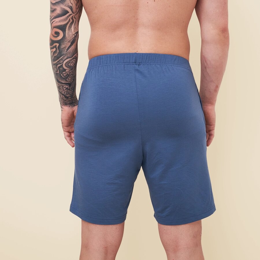 Short de pyjama bleu céruléen pour homme Pétrone