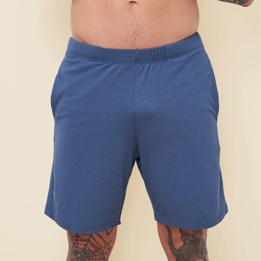 Short de pyjama bleu céruléen pour homme Pétrone