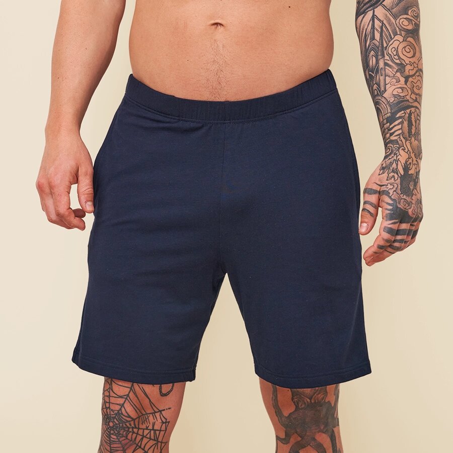 Short de pyjama bleu marine pour homme Pétrone
