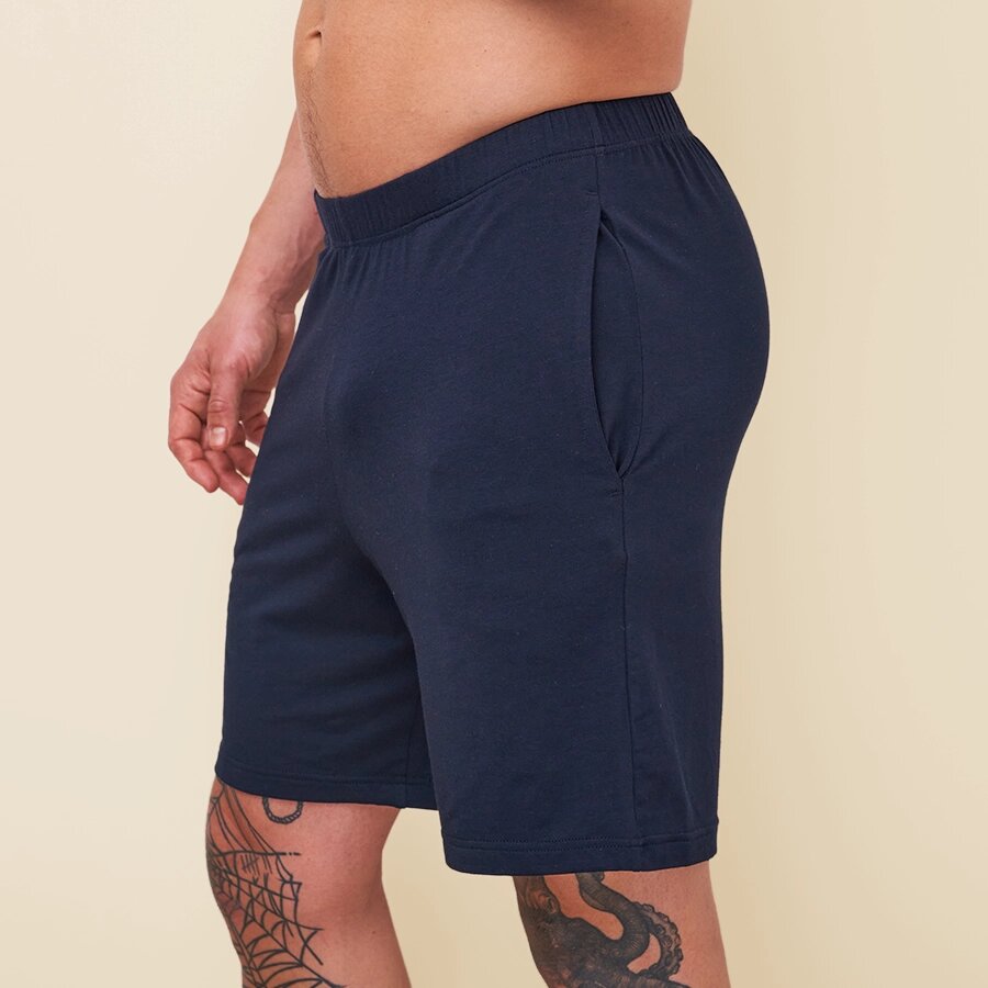 Short de pyjama bleu marine pour homme Pétrone