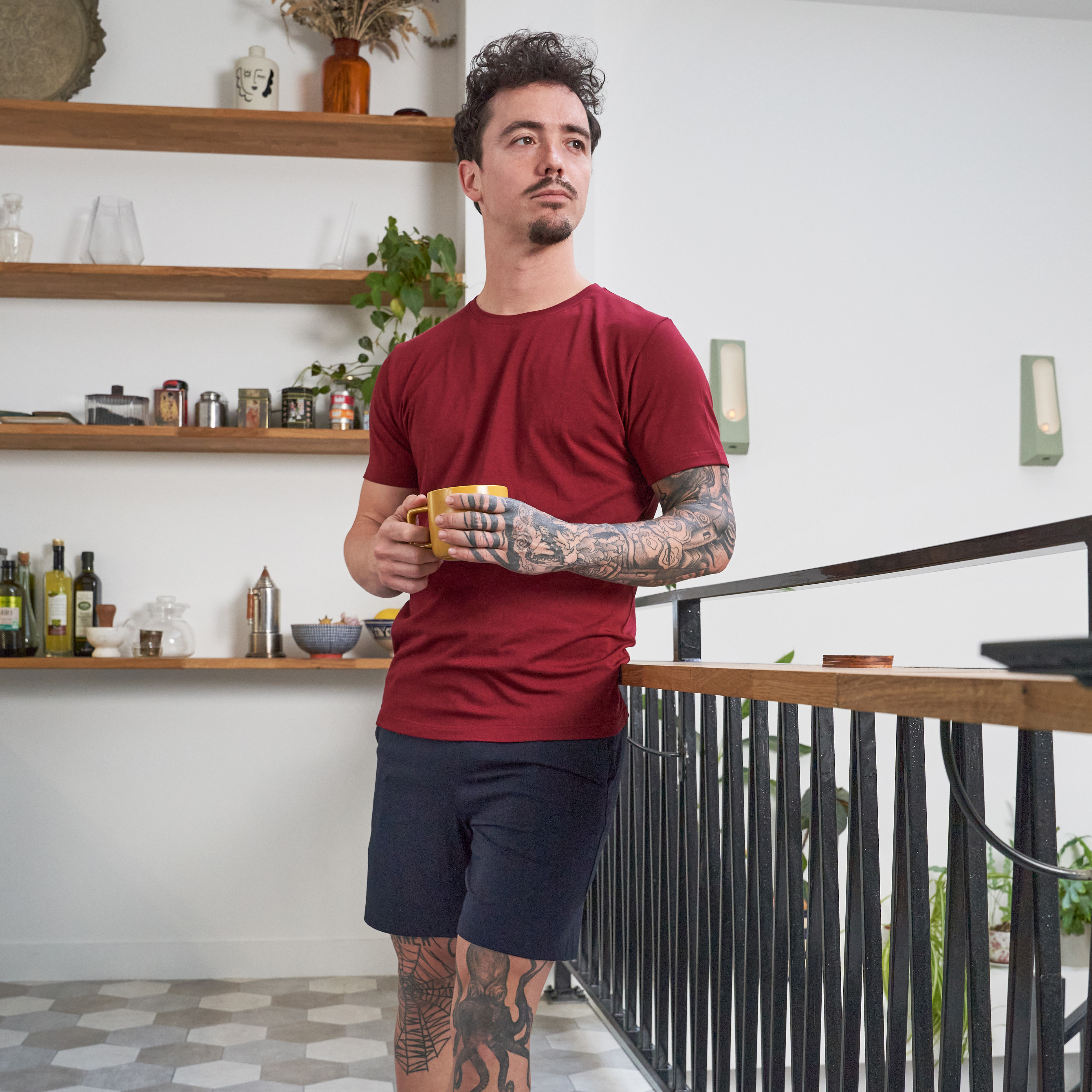 Short de pyjama bleu marine pour homme Pétrone