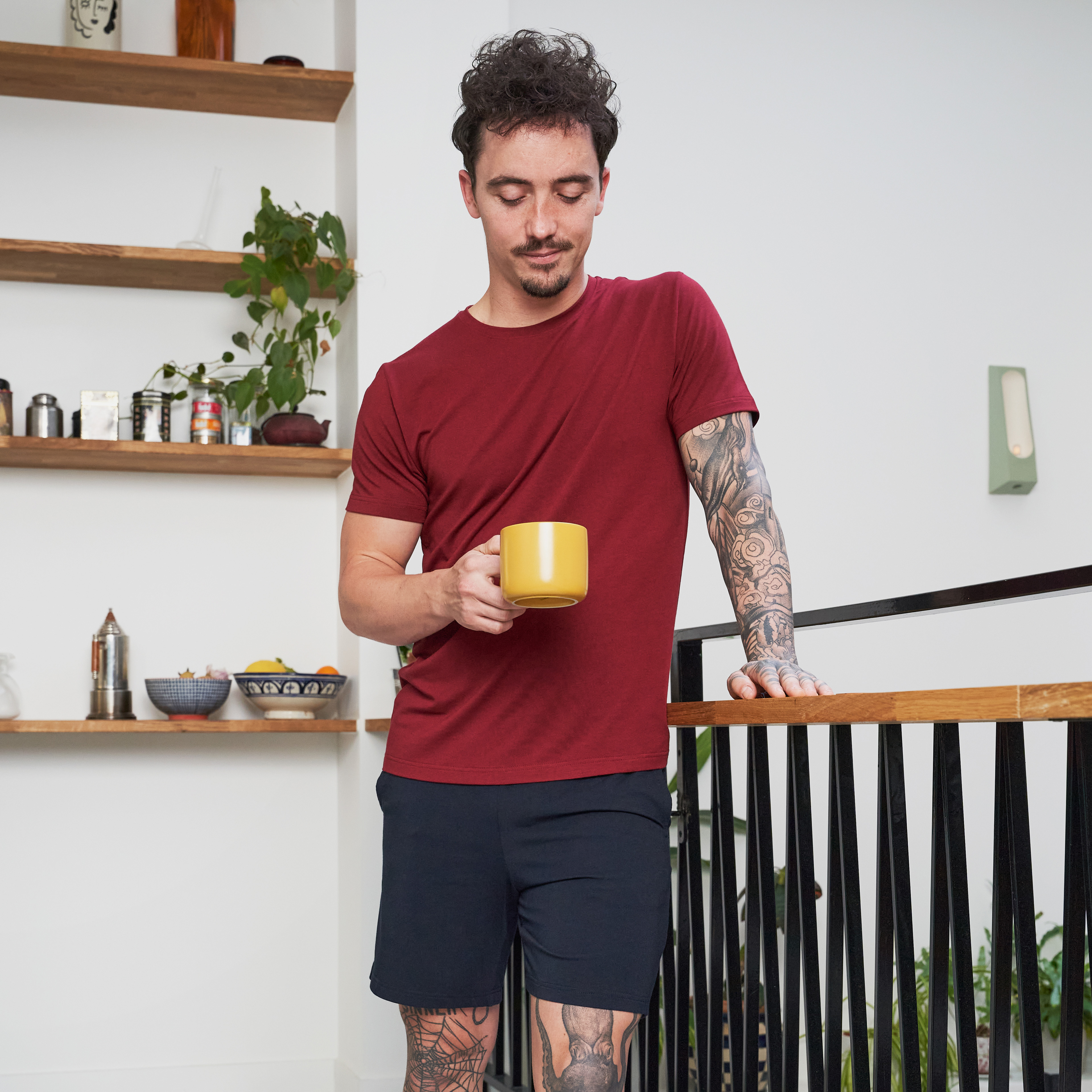 Short de pyjama bleu marine pour homme Pétrone