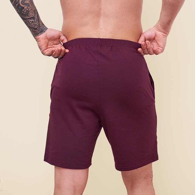 Short de pyjama lie de vin pour homme Pétrone