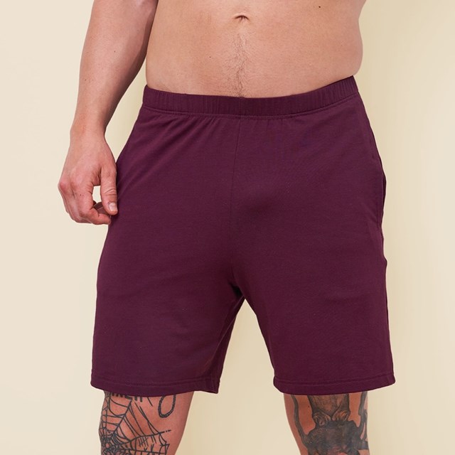 Short de pyjama lie de vin pour homme Pétrone
