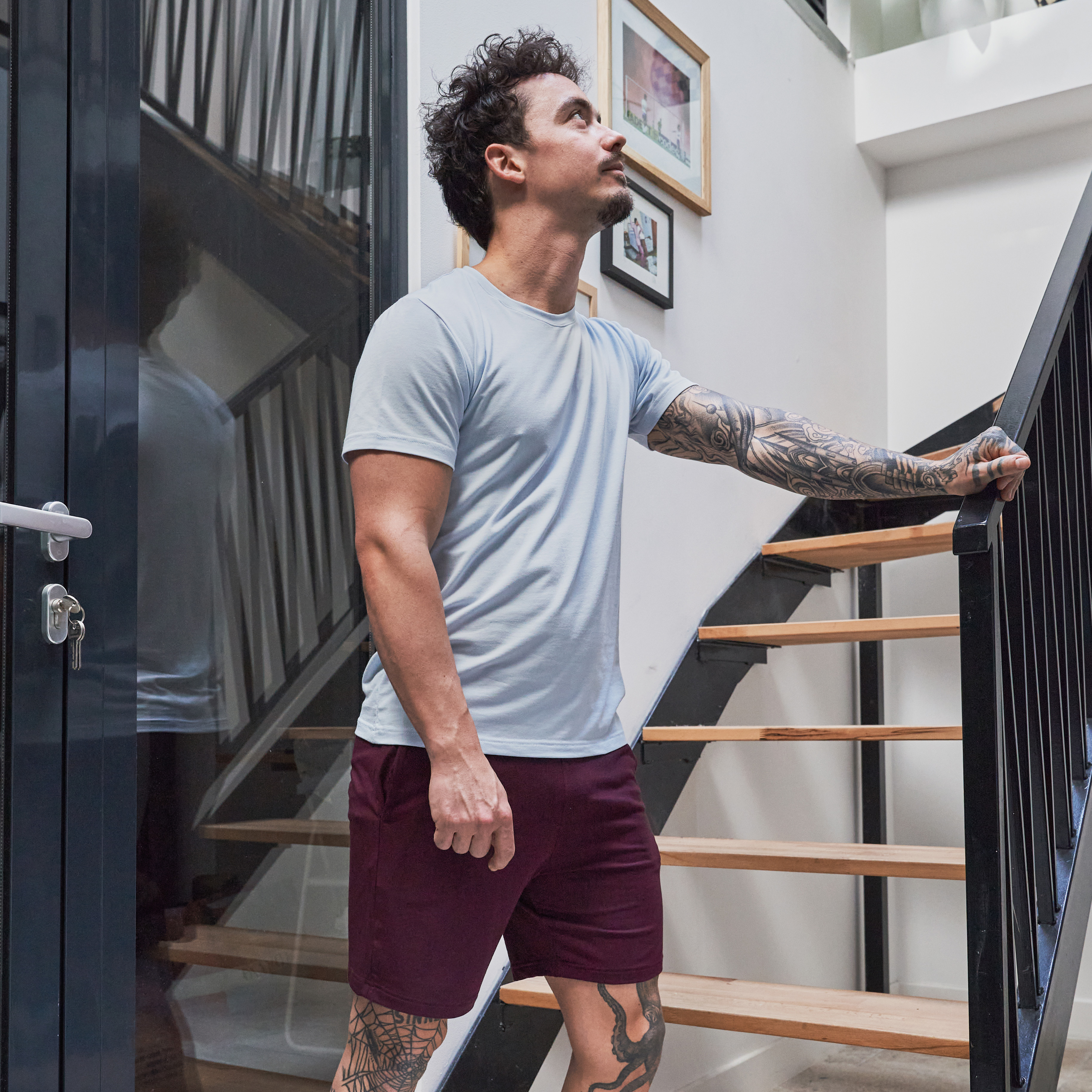 Short de pyjama lie de vin pour homme Pétrone