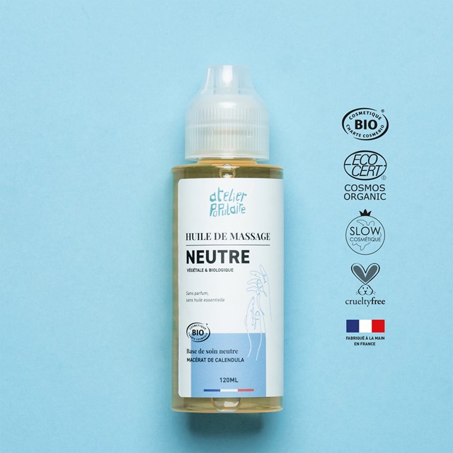 Huile de massage kiné neutre - Atelier Populaire