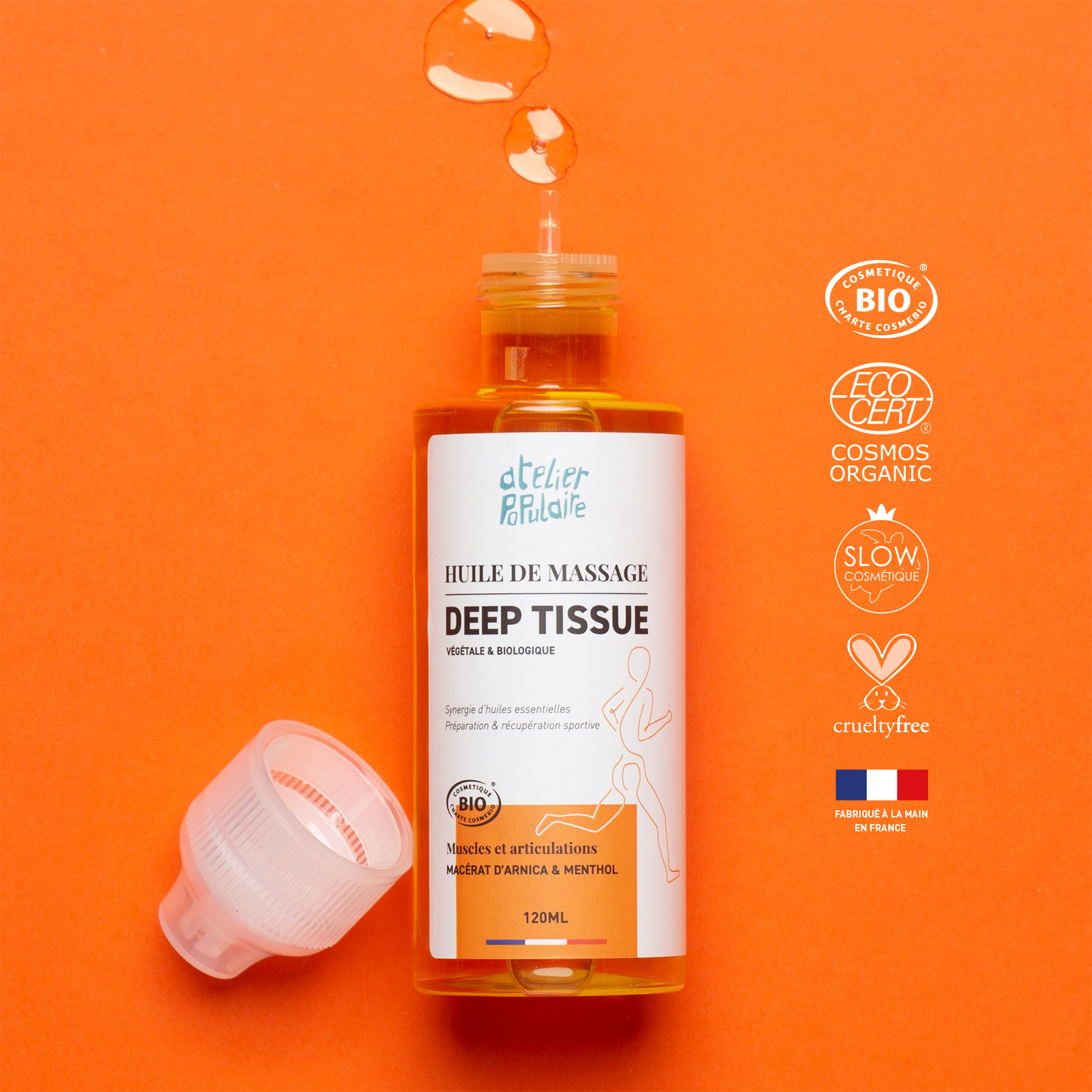 Huile de massage kiné deep tissue - Atelier Populaire