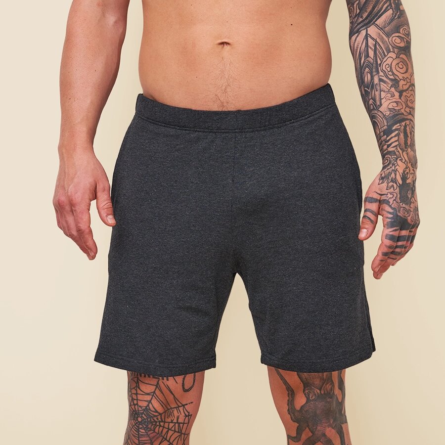Short de pyjama gris anthracite pour homme pétrone