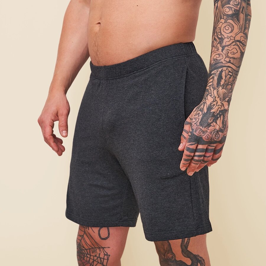 Short de pyjama gris anthracite pour homme pétrone