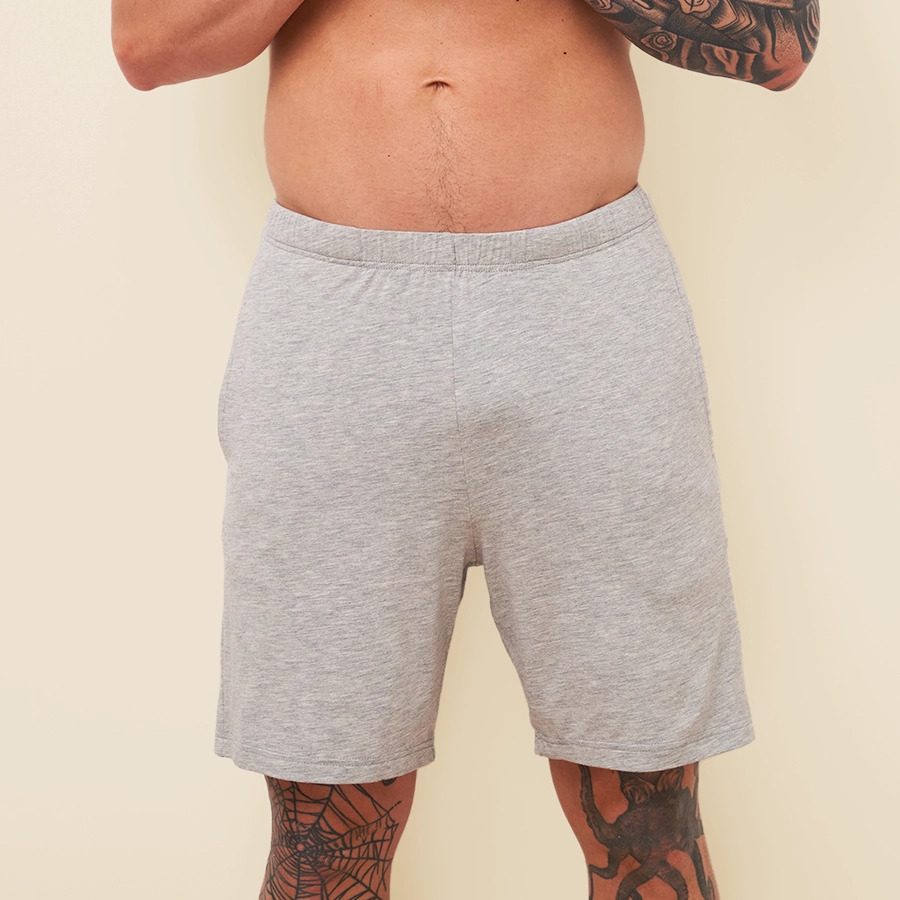 Short de pyjama gris clair pour homme pétrone