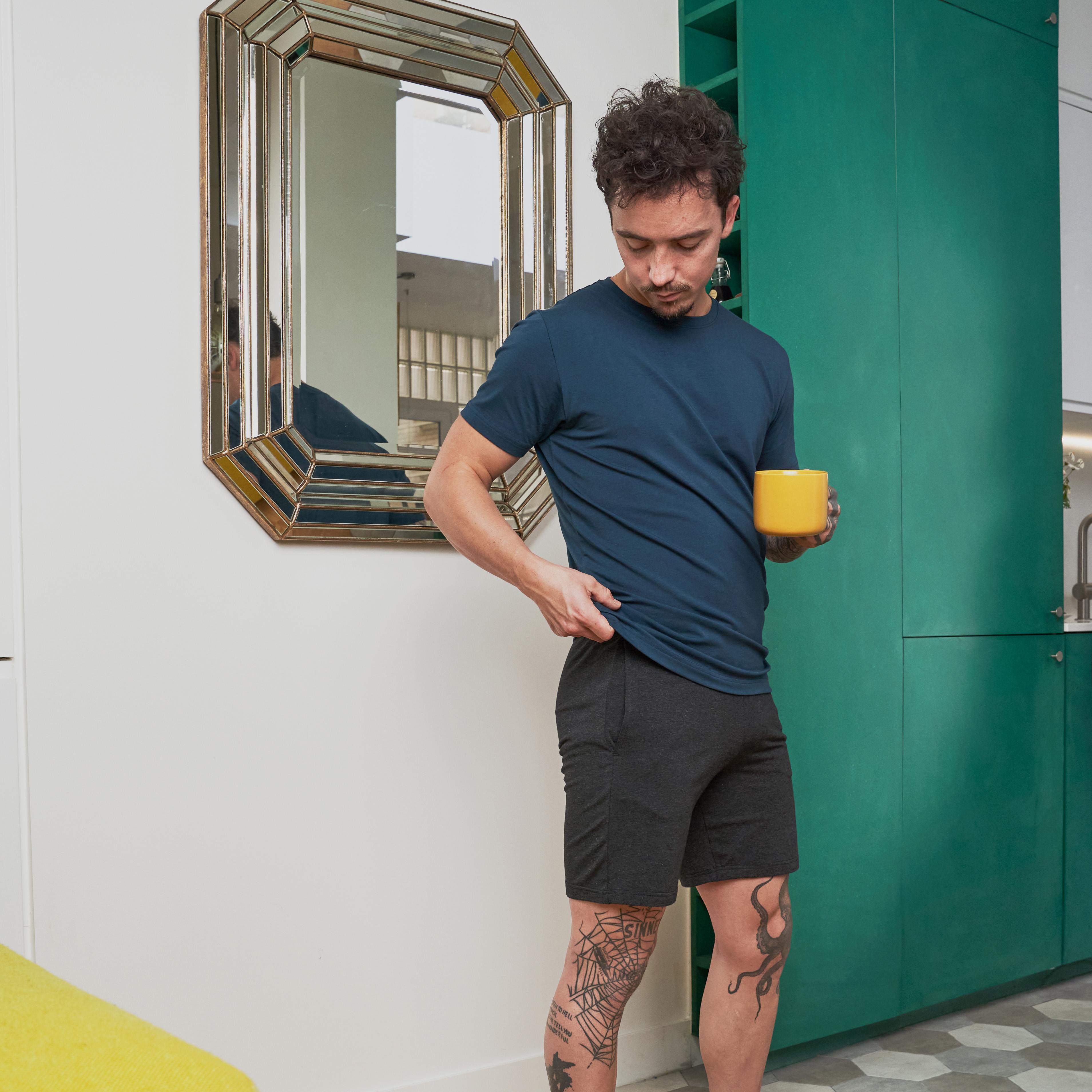 Short de pyjama gris anthracite pour homme pétrone