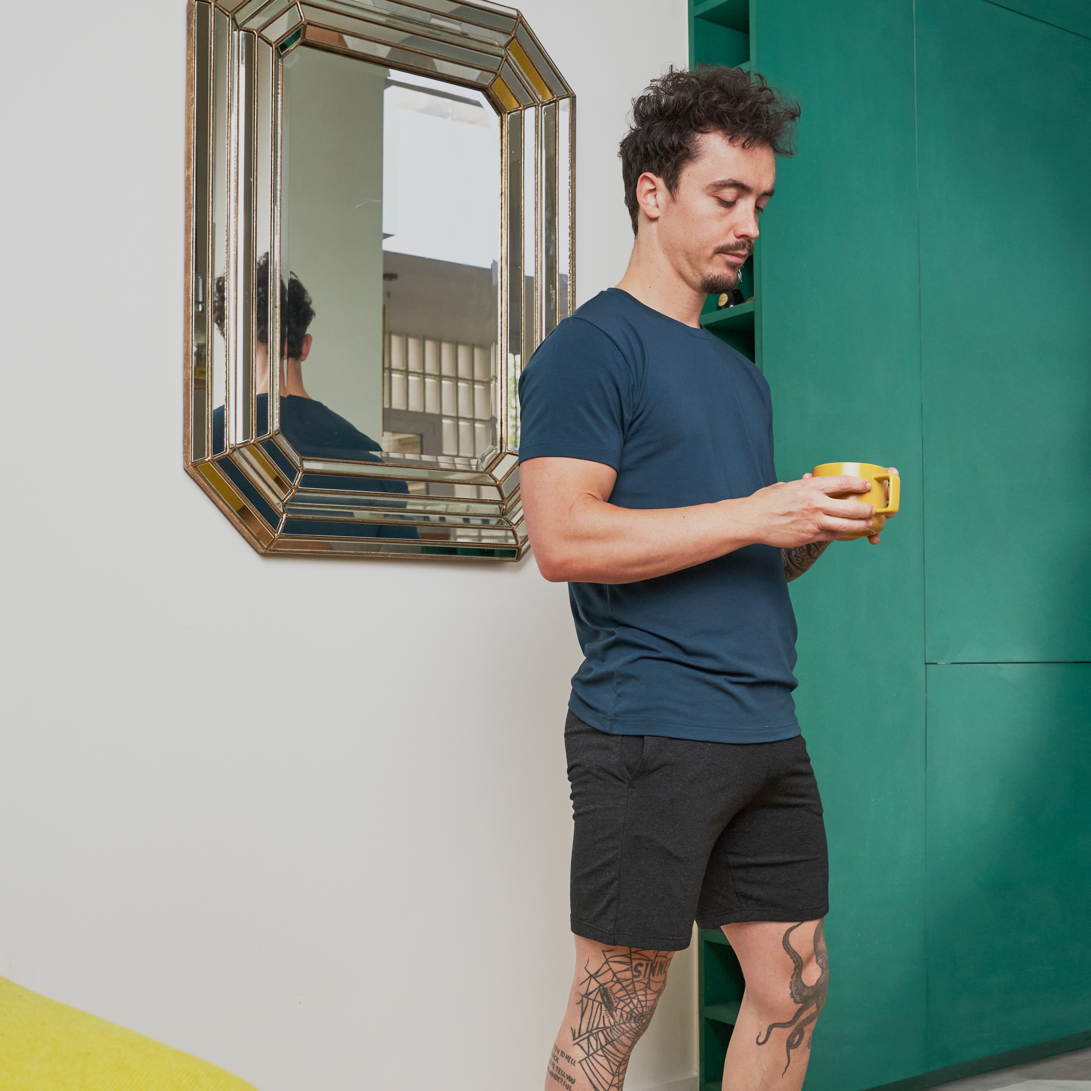 Short de pyjama gris anthracite pour homme pétrone