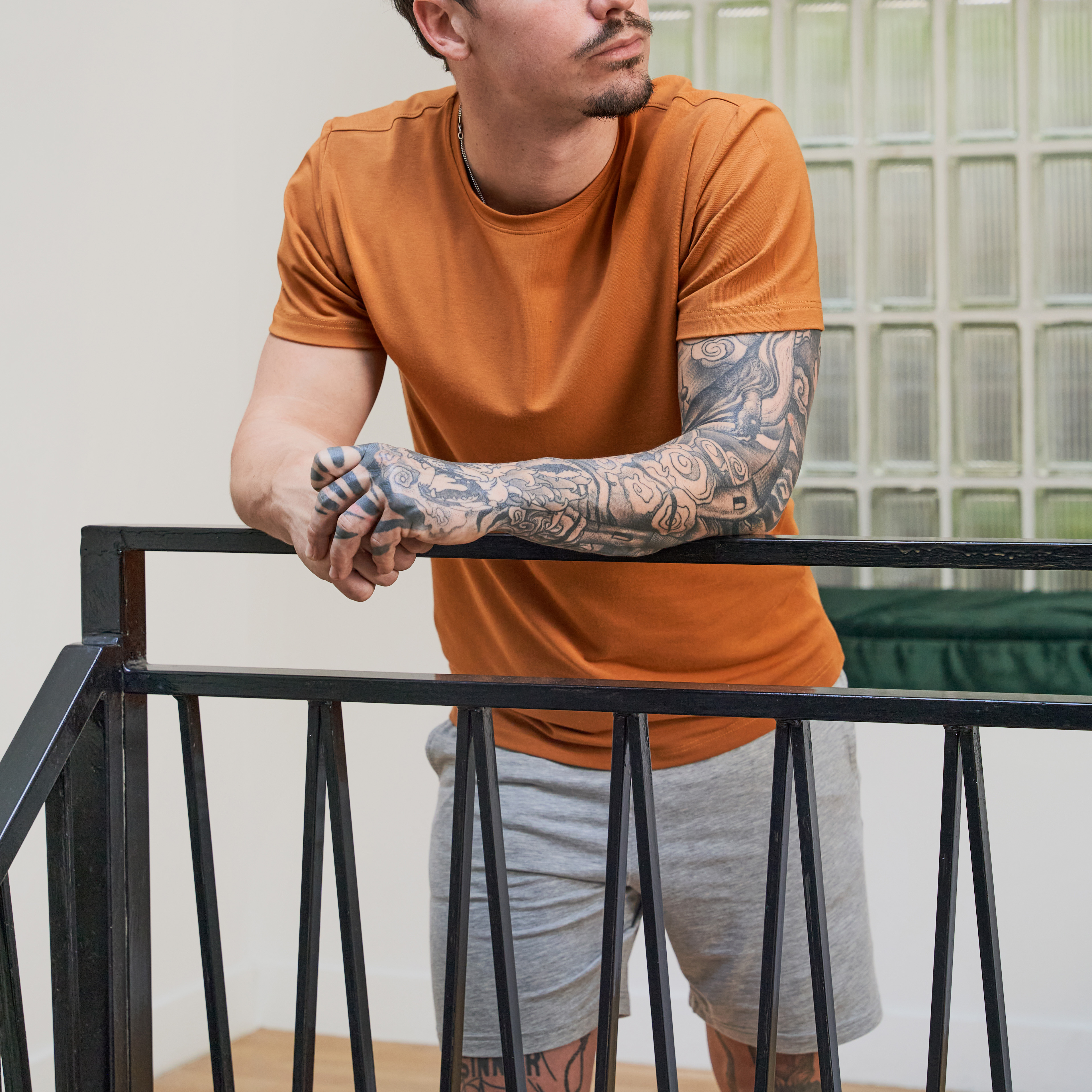 Short de pyjama gris clair pour homme pétrone