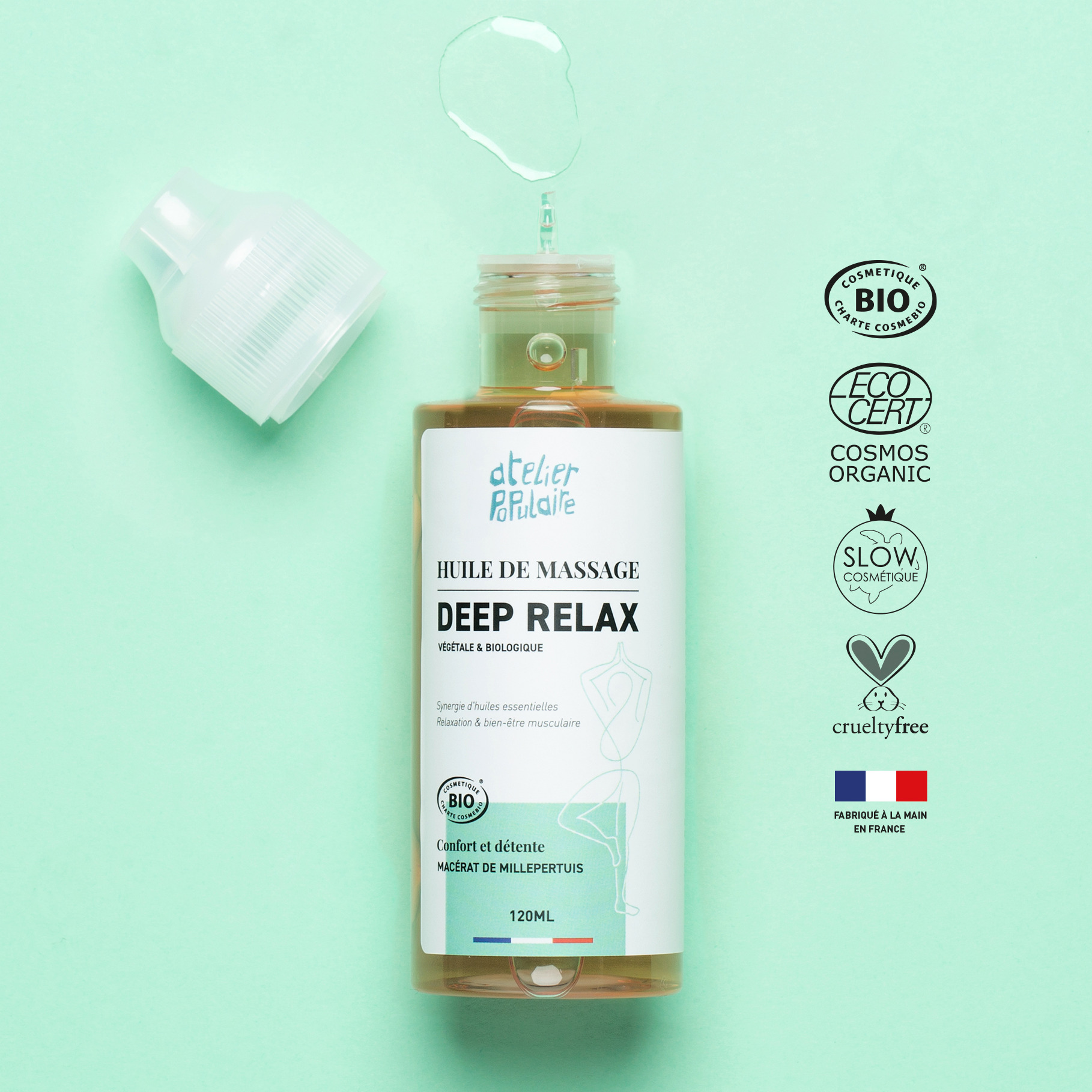 Huile de massage kiné deep relax - Atelier Populaire