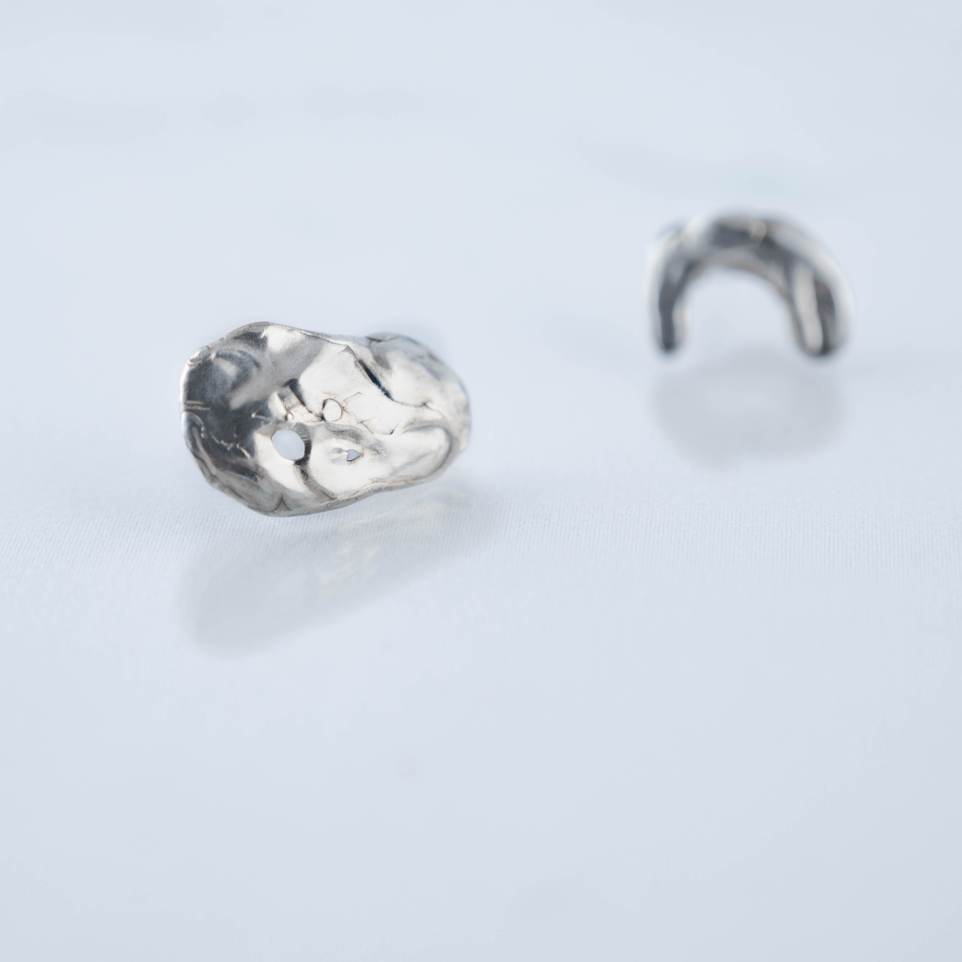 boucles d'oreilles dépareillées argent Bresma bijoux