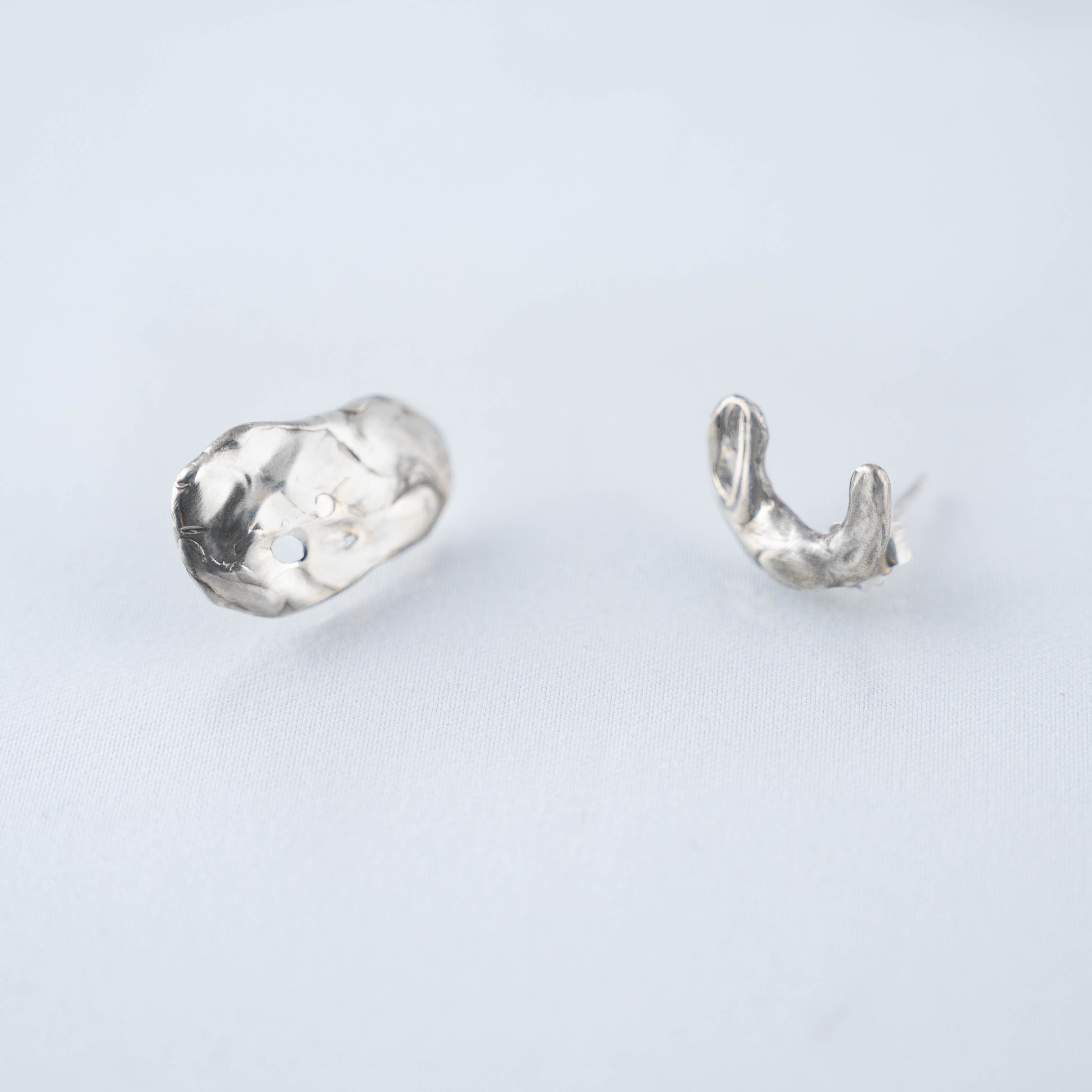 boucles d'oreilles dépareillées argent Bresma bijoux