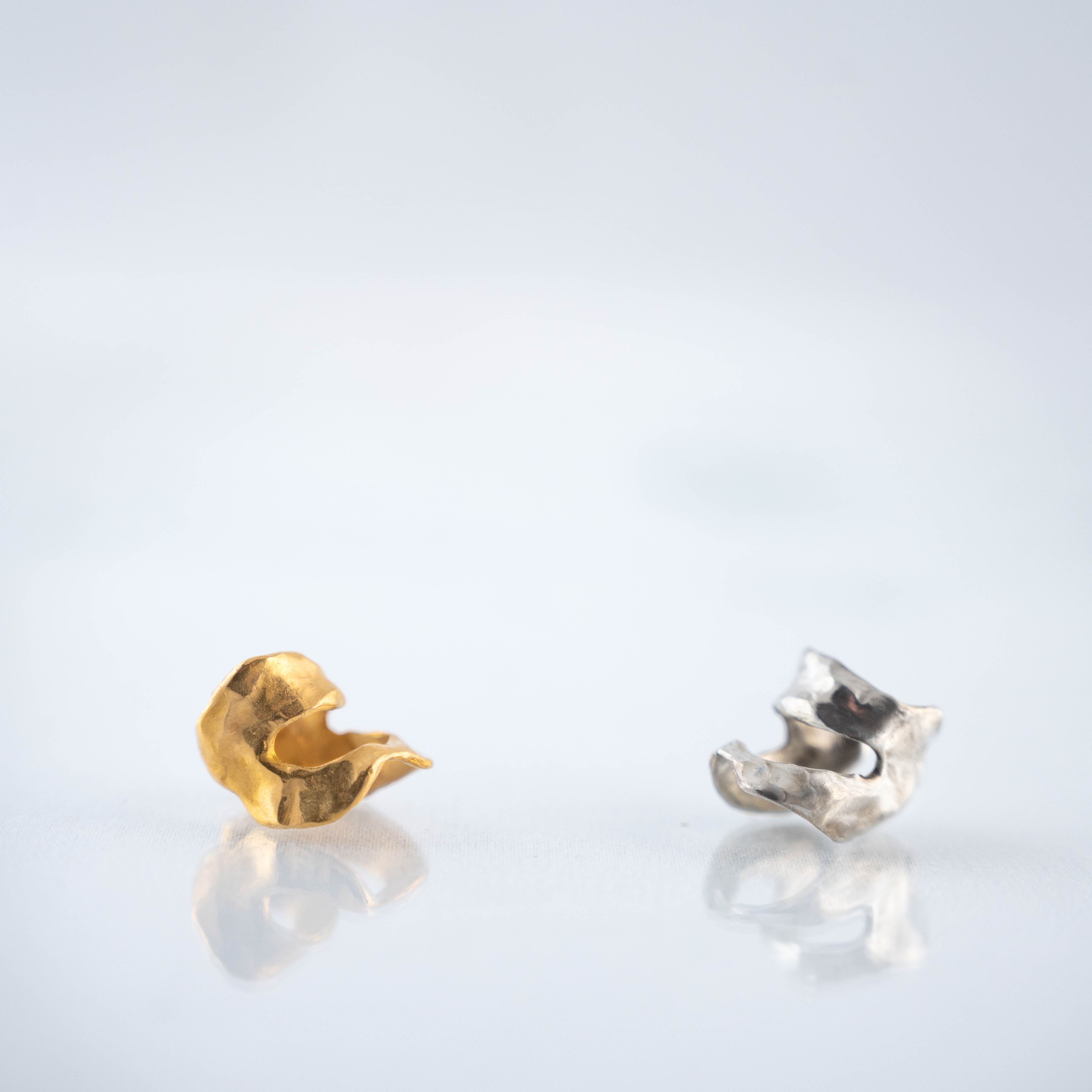 bijoux, earcuff, ornement, bresma, bronze, argent, plaqué or