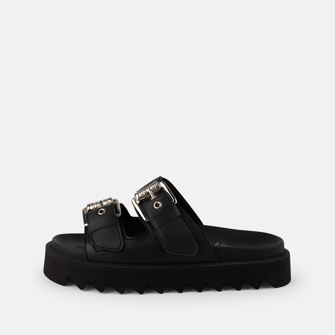 Vigo-001 - Sandales Composées en Pomme - Noires 2