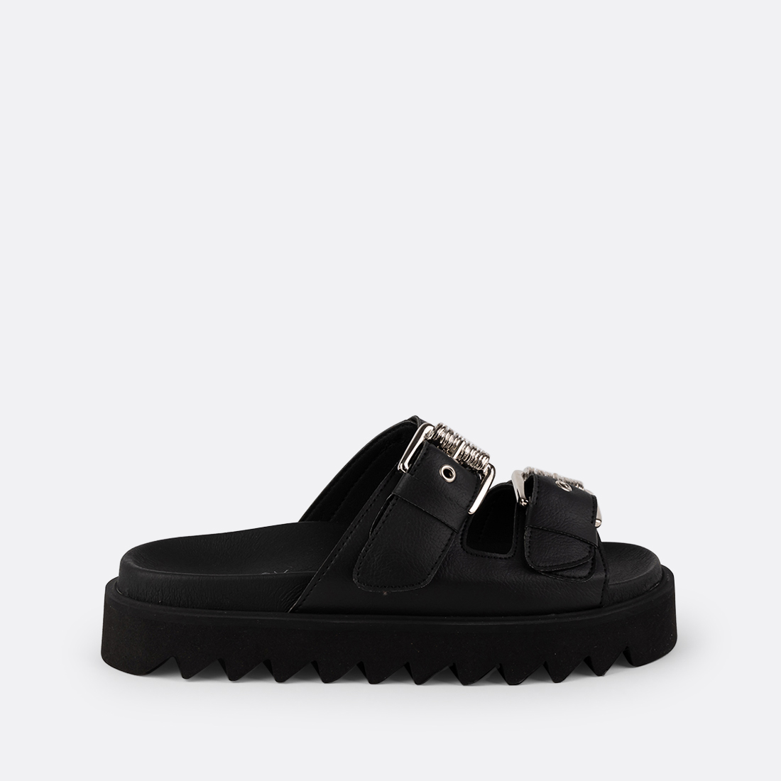 Vigo-001 - Sandales Composées en Pomme - Noires 3