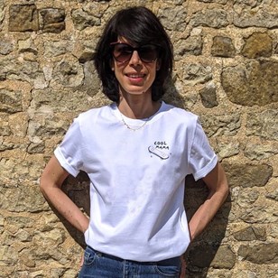 T-shirt Femme brodé coton bio "Cool Mama"