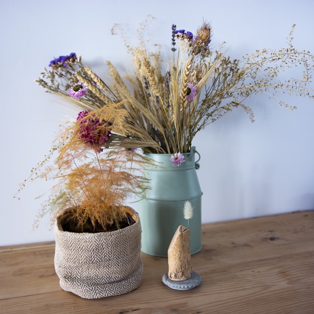 Cache-pot en chanvre/coton et upcycling 3