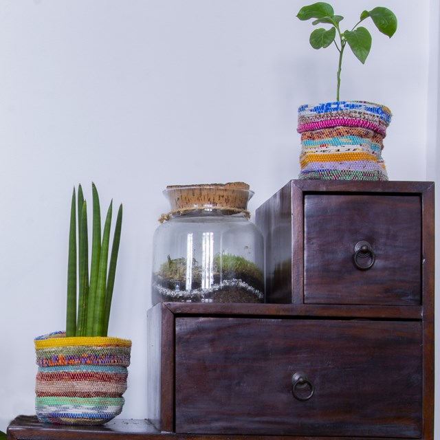 Cache-pot 100% upcyclé 2