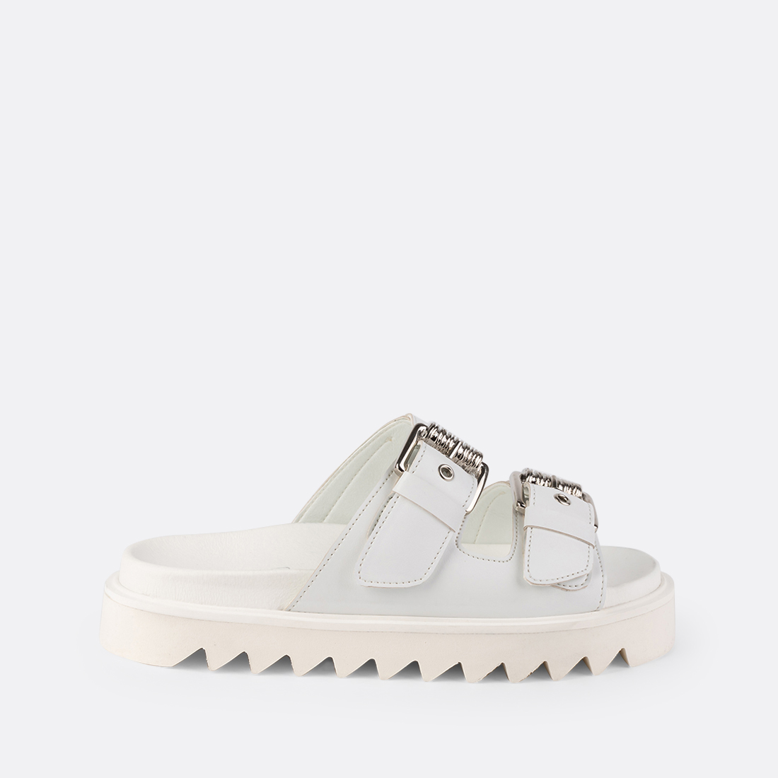 Vigo-002 - Sandales Composées en Pomme - Blanches 3