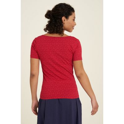 Haut en jersey rouge avec imprimés 5