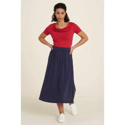 Haut en jersey rouge avec imprimés 4