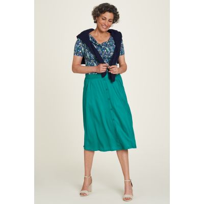 Haut en jersey bleu avec imprimés 5