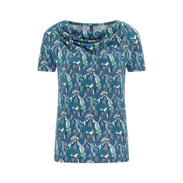 Haut en jersey bleu avec imprimés 6