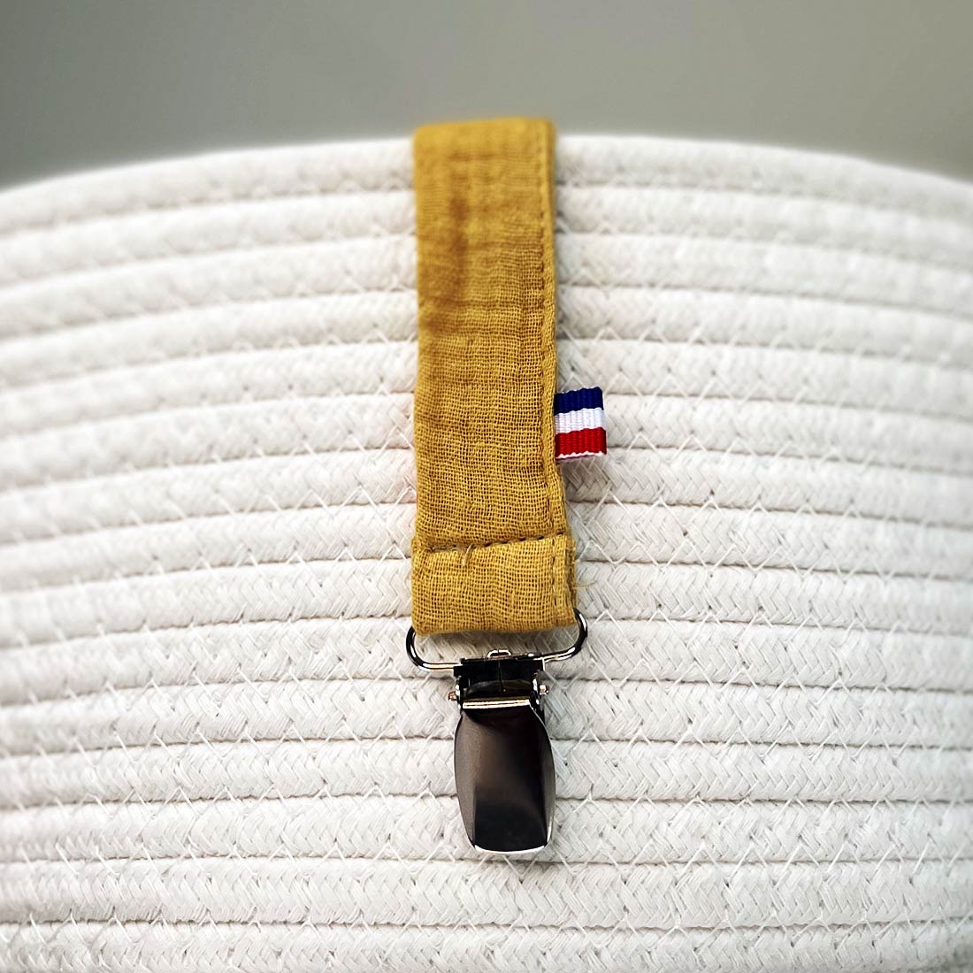 Attache Tétine en Coton Bio Teddy Honey 4