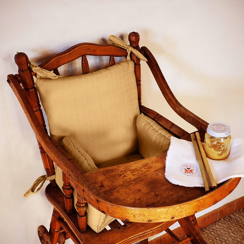 Coussin de Chaise Haute en Coton Bio Honey 4