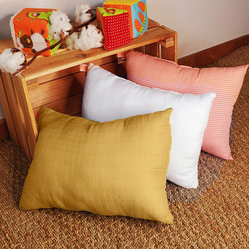 Coussin Rectangle en Coton Bio Honey 4