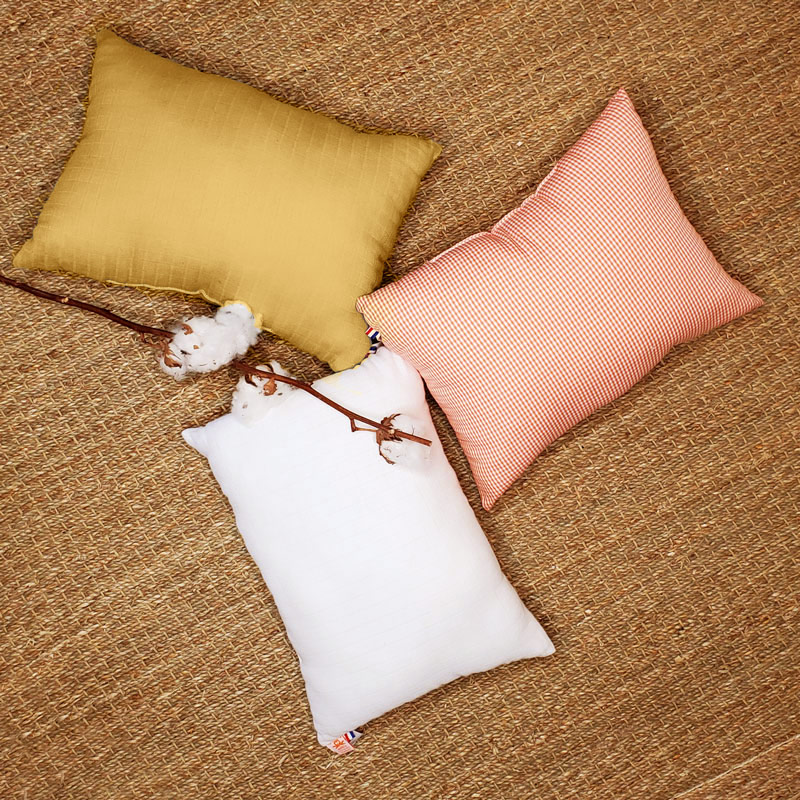 Coussin Rectangle en Coton Bio Honey 3