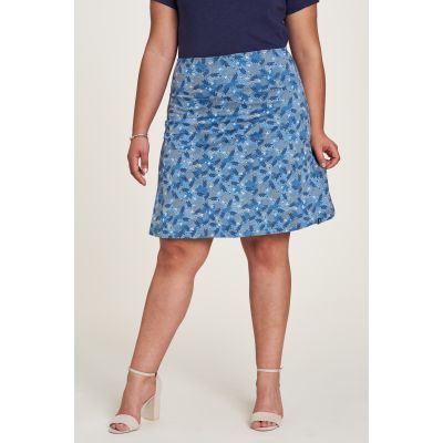 Jupe en jersey bleu clair avec imprimés 2