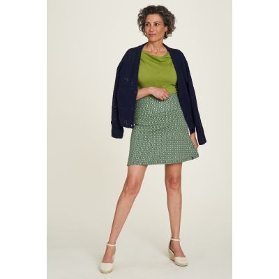 Jupe en jersey verte avec imprimés 2