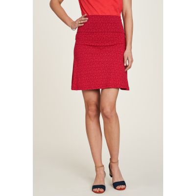 Jupe en jersey rouge avec imprimés 2