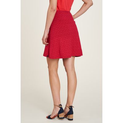 Jupe en jersey rouge avec imprimés 3