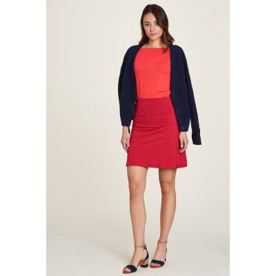 Jupe en jersey rouge avec imprimés 5