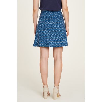 Jupe en jersey bleu océan avec imprimés 3