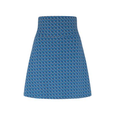 Jupe en jersey bleu océan avec imprimés 7