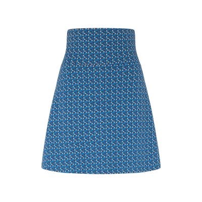 Jupe en jersey bleu océan avec imprimés 7