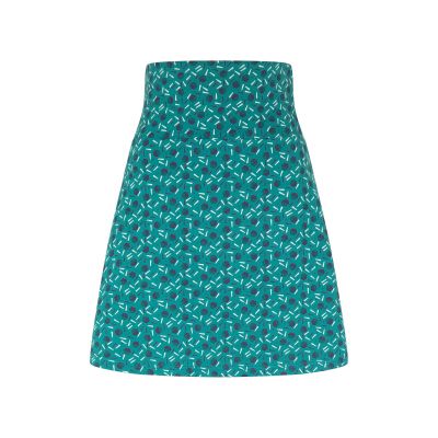 Jupe en jersey verte avec imprimés géométriques 6